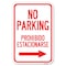 Signmission No Parking Prohibido Estacionarse With Heavy-Gauge Aluminum Sign, 12" x 18", A-1218-23596 A-1218-23596 - alternate 1